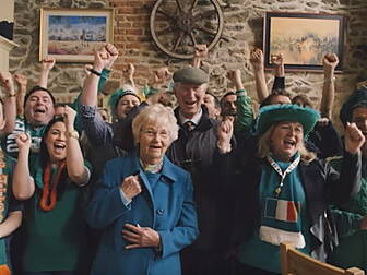 WATCH: Irish fans have a sing-...